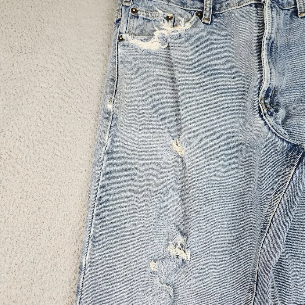 Mens 34x32 Distressed VTG Cowboy Cut Denim Jeans Classic Grunge‎ Workwear Pants
